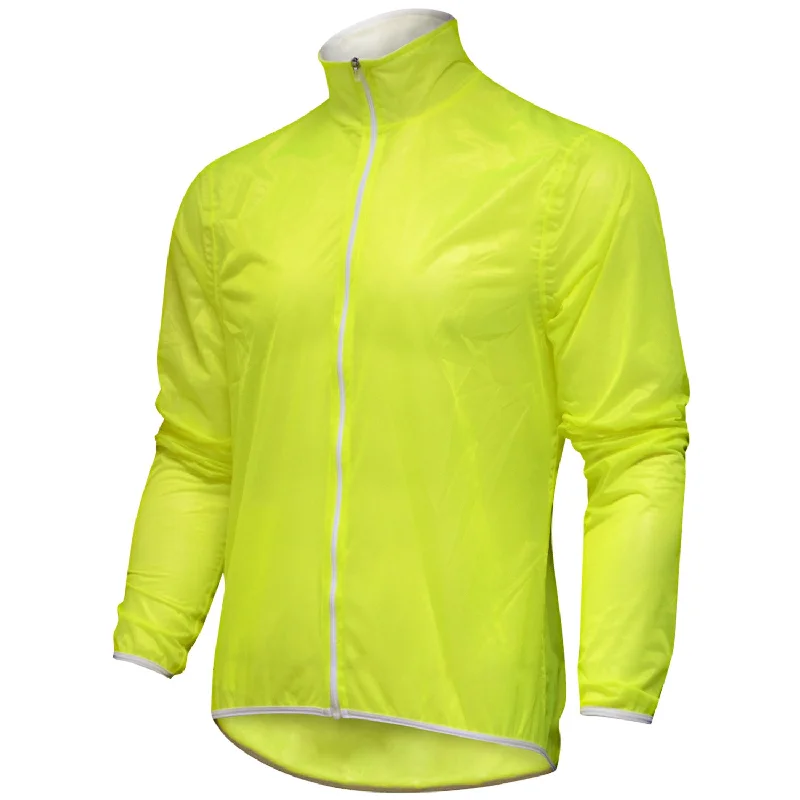 cycling clothing with added lift-Mantellina All4cycling Termonastrata - Giallo