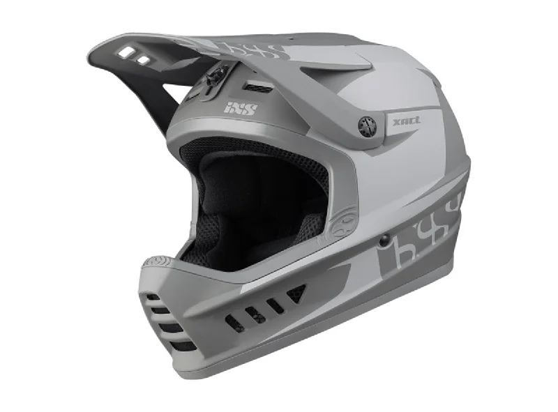 Bicycle helmet impact resistance-iXS Xact Evo Full Face Helmet - Gray-Graphite