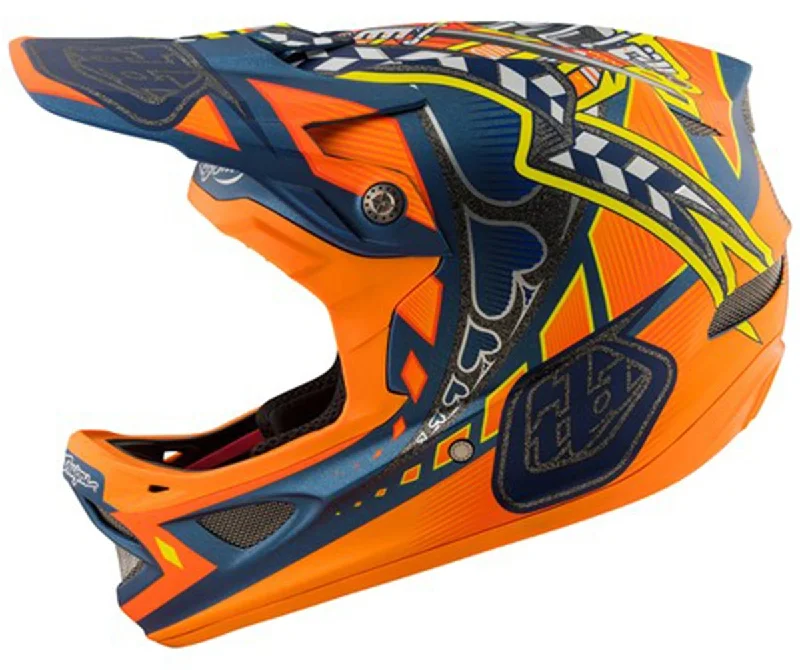 Bicycle helmet colors-Troy Lee Designs D3 Composite Full Face Helmet - Longshot Orange