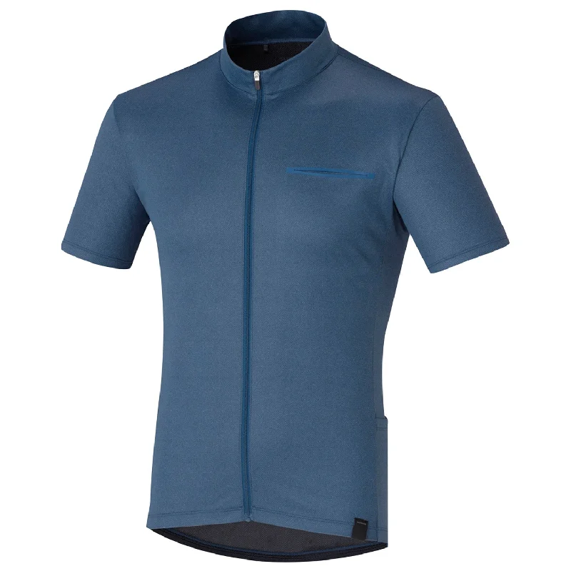 cycling clothing with max ventilation-Maglia Shimano Pavement Transit - Blu