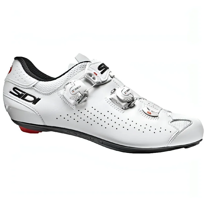 cycling clothing for extended wear-Sidi Genius 10 Road Cycling Shoes - White