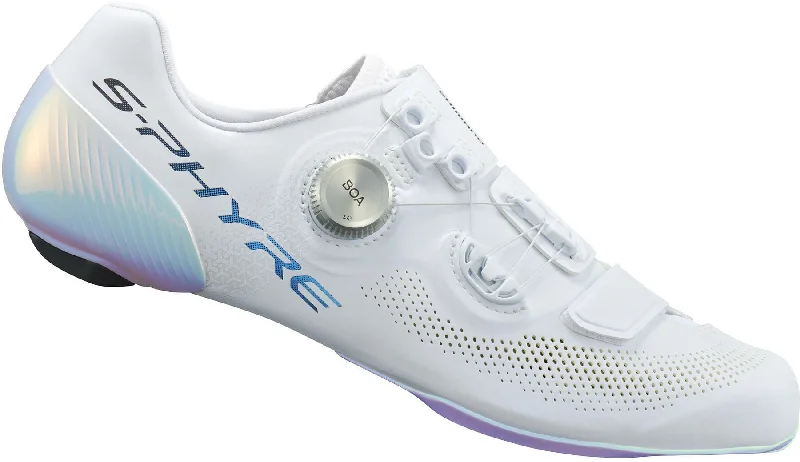 cycling clothing with sharp accents-Shimano RC903P S-Phyre PWR Road Cycling Shoes - White