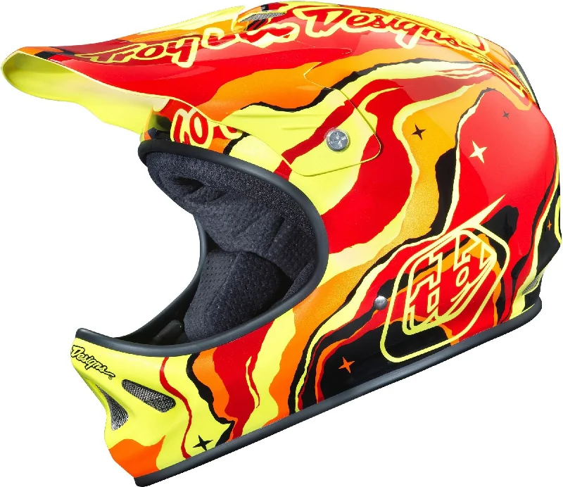 Bicycle helmet tri-color-Troy Lee Designs D2 Full Face Helmet - Galaxy Red