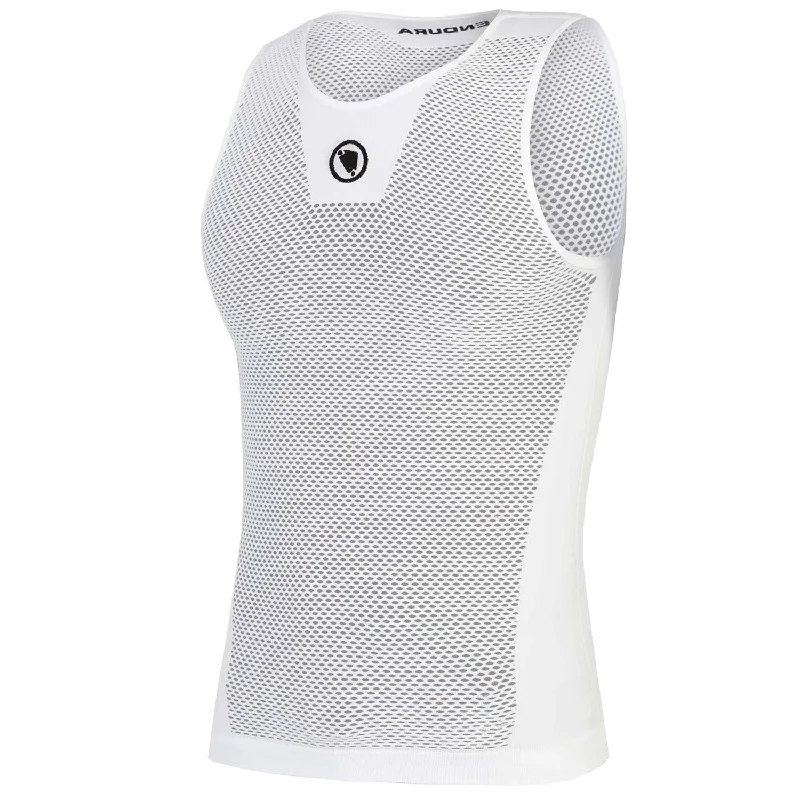 cycling clothing for airy comfort-Maglia intima senza maniche Endura Fishnet II - Bianco