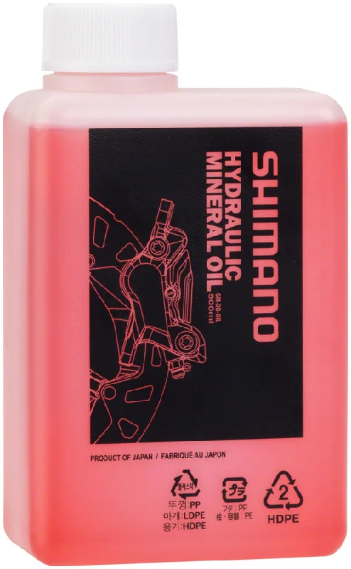 Road bike aero frame-Shimano Mineral Oil Disc Brake Fluid - 500ml