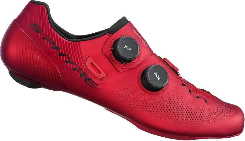 cycling clothing with gentle seams-Shimano RC903 S-Phyre Road Cycling Shoes - Red