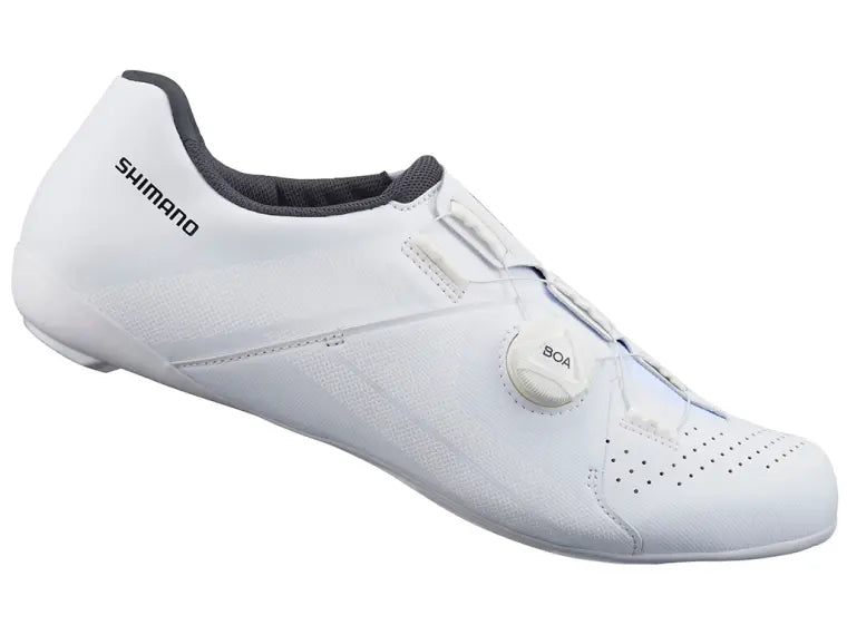 cycling clothing with comfy padding-Shimano RC300 Road Shoe - SMU - White