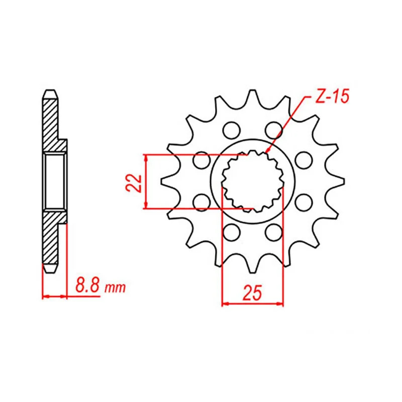 MTX 1901 Hornet Lightweight Steel Front Sprocket #520 (14T) (10B-KT1-14)