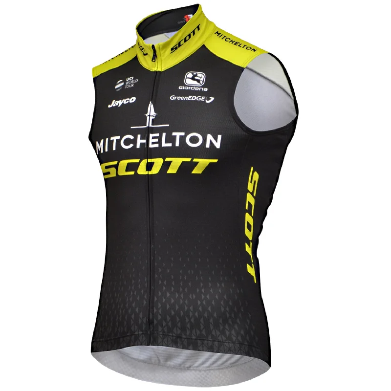 cycling clothing with high neck-Gilet Mitchelton Scott FR-C Pro thermal 2018