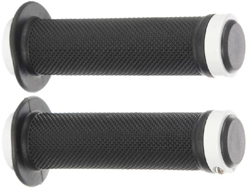 modern touring bicycle grips-High Quality Lock On Handlebar Grips Black and White with Flange 130mm