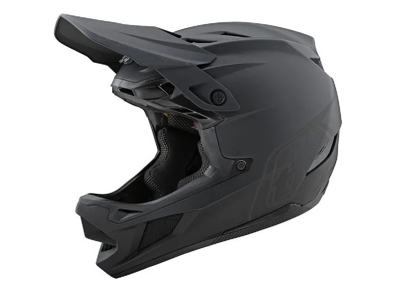 Bicycle helmet UV protection-Troy Lee Designs D4 Composite Full Face Helmet - Stealth - Black-Gray - 2020