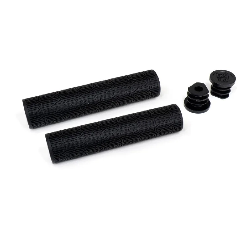 custom road bike grips-RockShox Textured MTB Grips - Black