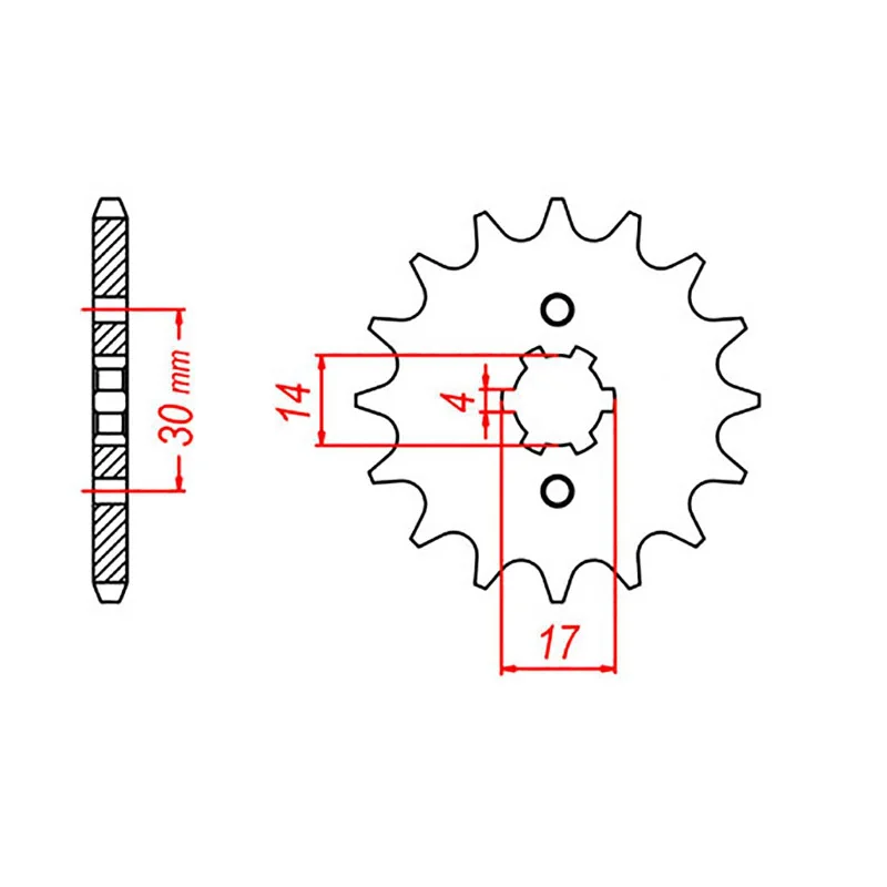 MTX 273 Steel Front Sprocket #428 (14T) (10-273-14)