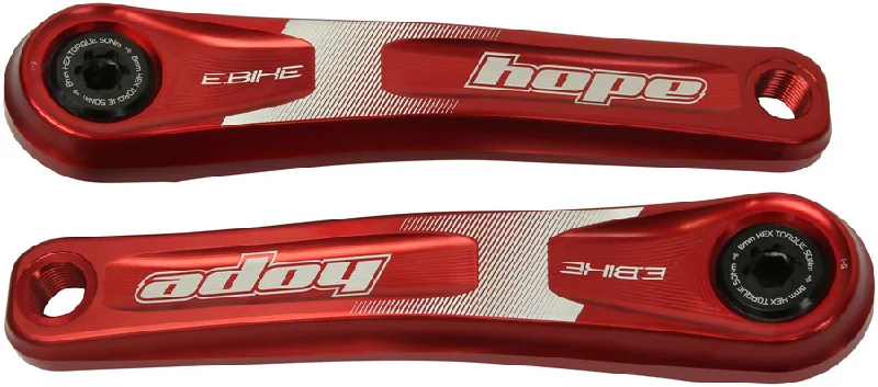 Bicycle holiday gift-Hope Ebike Crank Arm Set - 155mm ISIS Specialized Offset Red