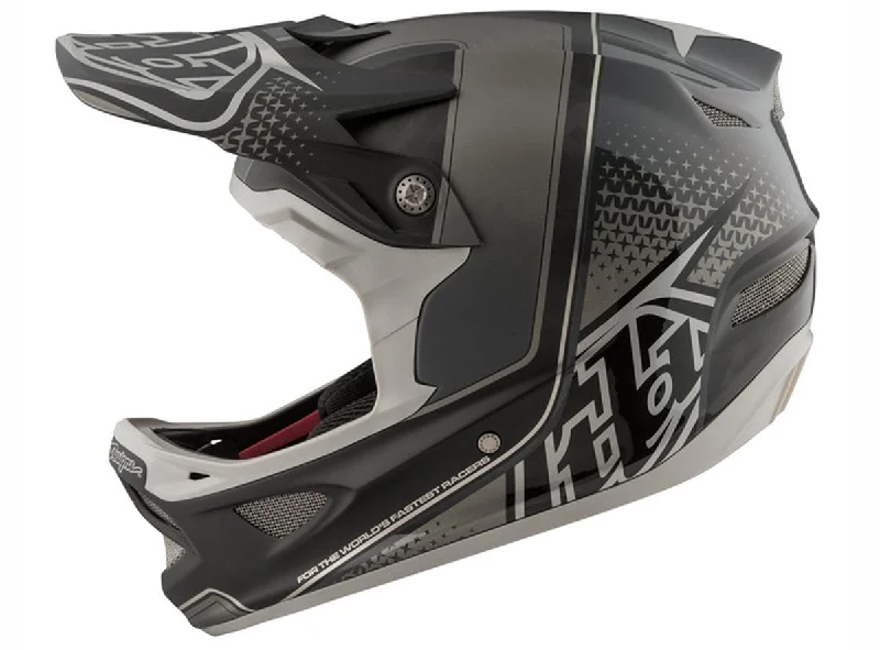 Bicycle helmet reviews-Troy Lee Designs D3 Carbon MIPS Full Face Helmet - Starburst Black