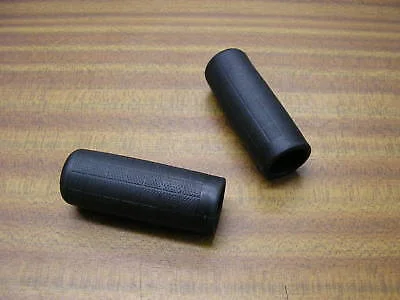 thin road bike grips-TRADITIONAL BIKE HANDLEBAR GRIPS BLACK SUIT VINTAGE ROADSTER ROD BRAKE 80mm NOS