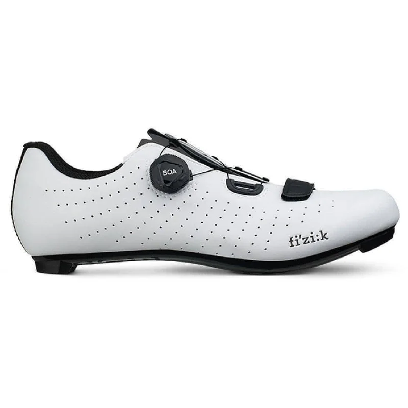 cycling clothing for rainy rides-Fizik R5 Tempo Overcurve Mens Road Cycling Shoes - White