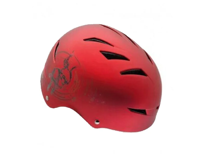 Bicycle helmet with speedometer-Giro Flak Dirt Jump Helmet - Red Creep