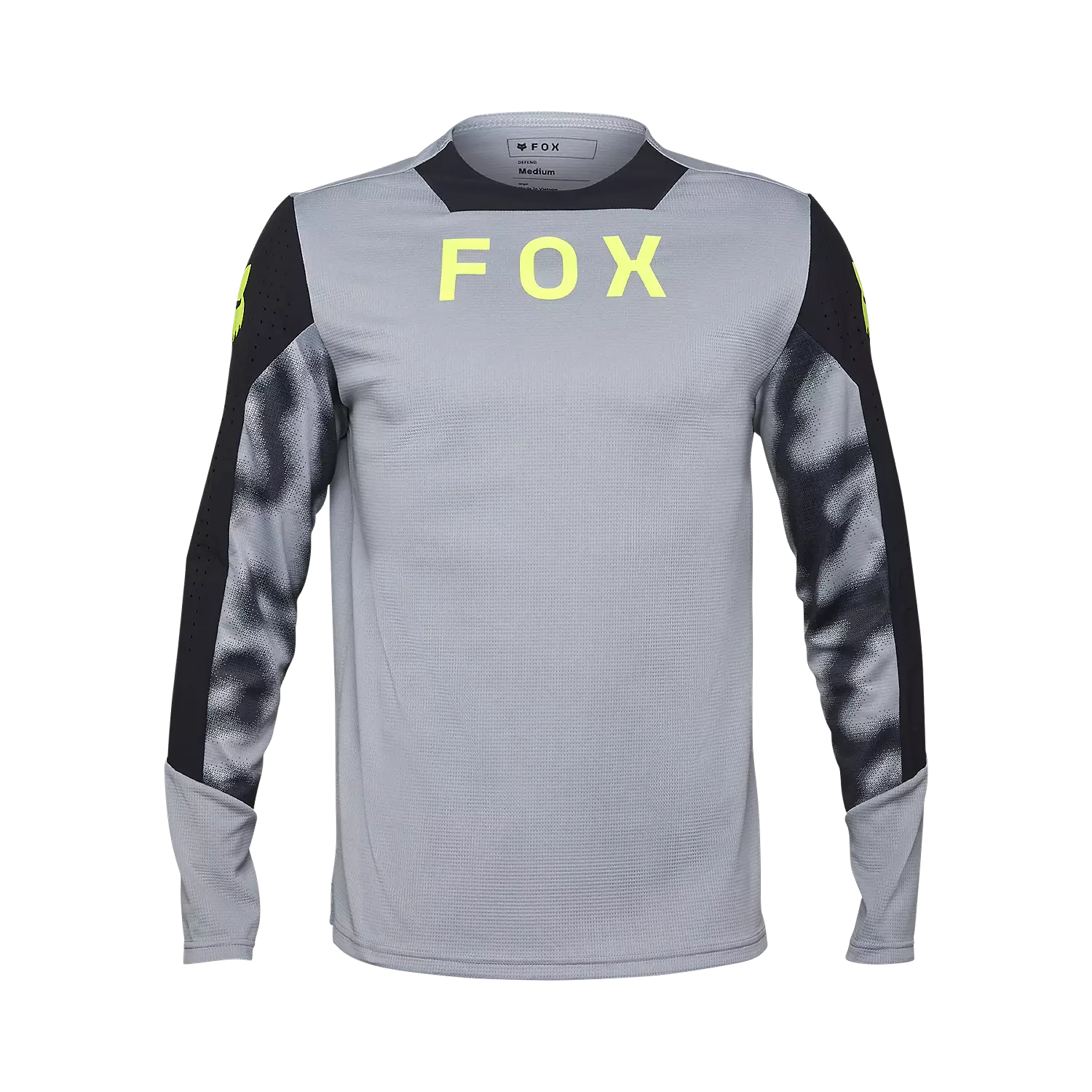 cycling clothing for leisure biking-Fox Racing Defend Long Sleeve MTB Jersey - Taunt - Steel Gray