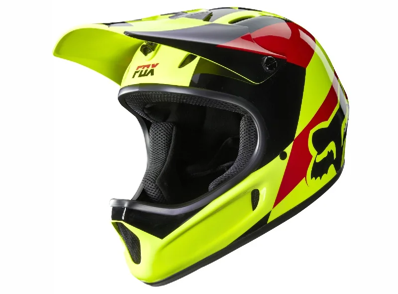 Bicycle helmet sports theme-Fox Racing Rampage Mako Full Face Helmet - Yellow