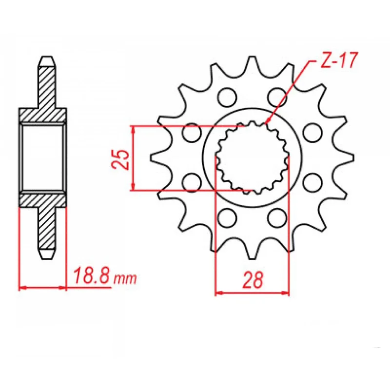 MTX 405 Steel Front Sprocket #525 (20T) (10-BM5-20)