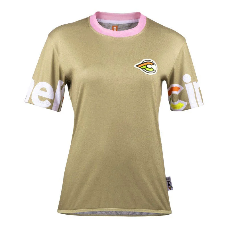 cycling clothing with team colors-T-Shirt donna Cinelli Gravel - Verde