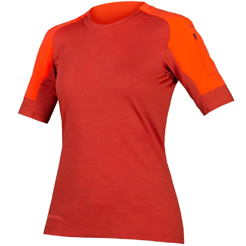 cycling clothing for extended wear-Maglia donna Endura GV500 - Rosso