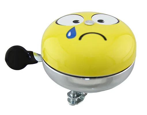 Sad Face Emoji Stell Front Handlebar Mount Bike Bell -Live4Bikes