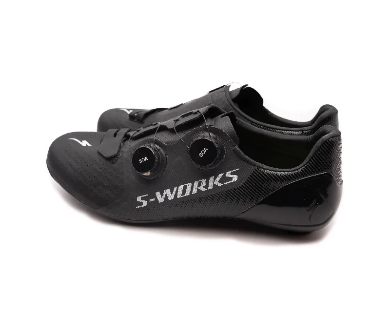 cycling clothing with bold stripes-Specialized S-Works 7 Road Shoe Blk Wide 46.5 (New Other)