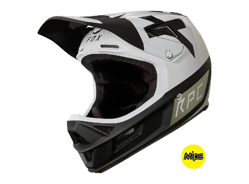 Bicycle helmet easy fit-Fox Racing Rampage Pro Carbon Preest Helmet - White-Black