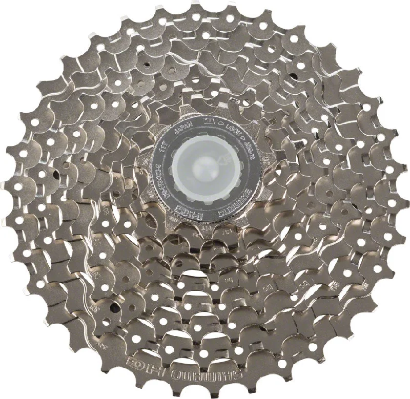 Hybrid bike tire clearance-Shimano Alivio CS-HG400 Cassette - 9 Speed 11-32t Silver Nickel Plated