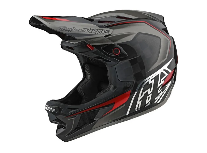 Bicycle helmet budget-Troy Lee Designs D4 Carbon MIPS Full Face Helmet - Exile - Gray - 2021