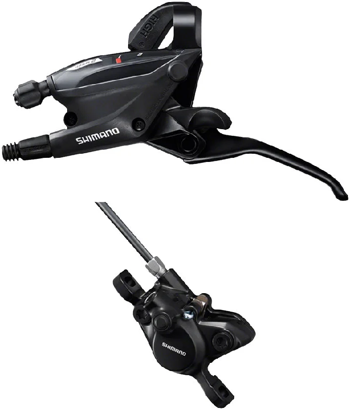 Road bike wheel weight-Shimano ST-EF505 EZ Fire Plus Shift/Brake Lever BR-MT200 Disc Brake Caliper - Left/Front 2x Shift 2-Piston BLK