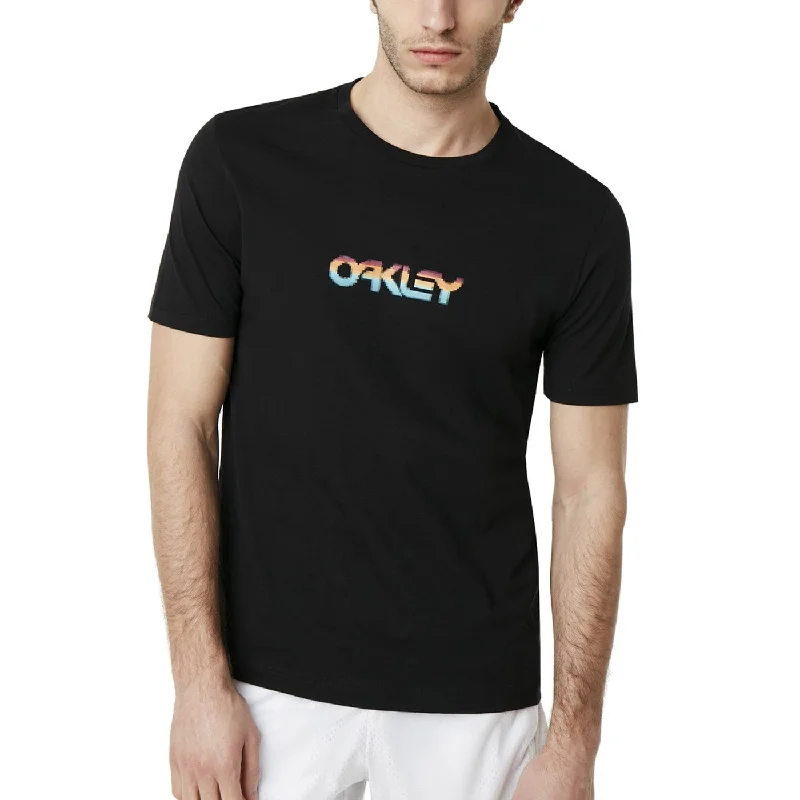 cycling clothing with reinforced seams-T-Shirt Oakley Pixel B1B - Nero