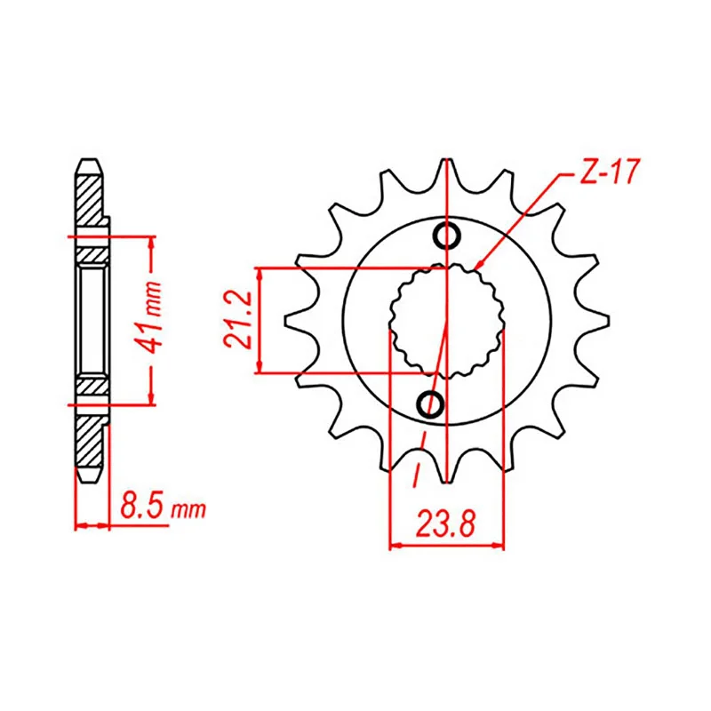 MTX 1322 Steel Front Sprocket #520 (13T) (10-587-13)