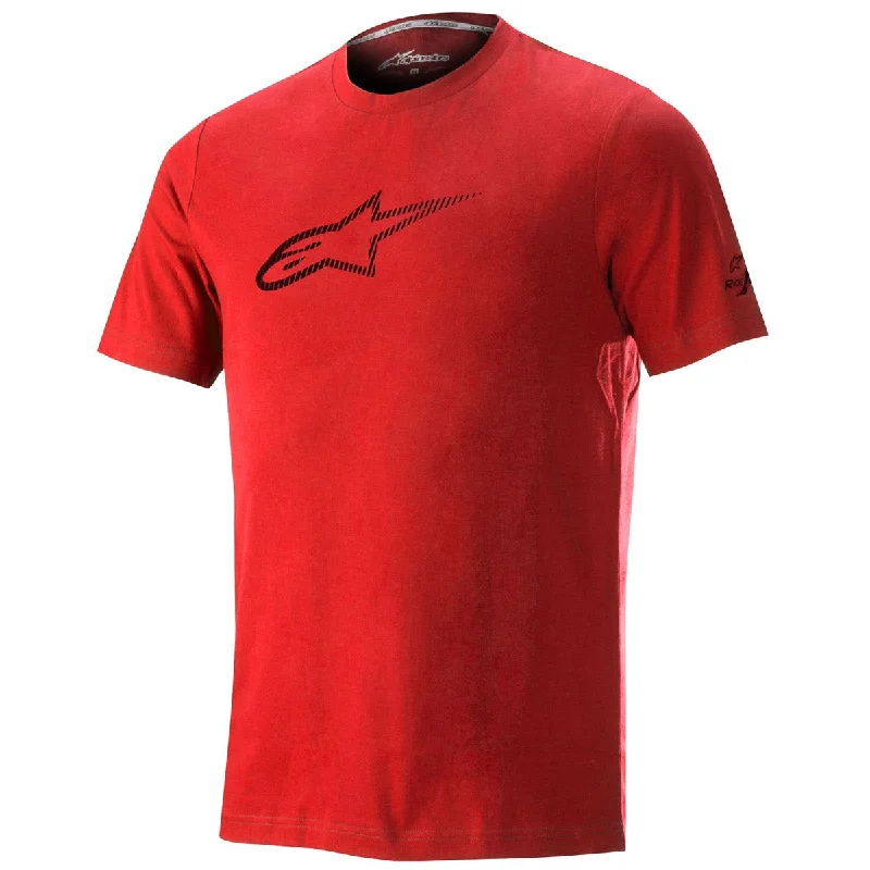 cycling clothing for group cycling-T-Shirt Alpinestars Ageless V2 Tech - Rosso