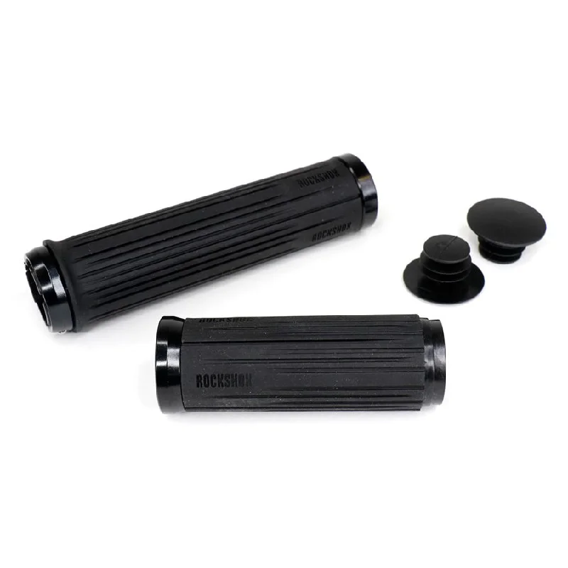 white mountain bike grips-RockShox TwistLoc Grips - Textured - Black