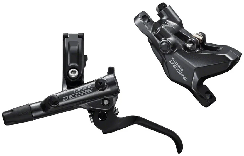 Mountain bike gear shifter-Shimano Deore BL-M6100/BR-M6100 Disc Brake Lever - Front Hydraulic Resin Pads Gray