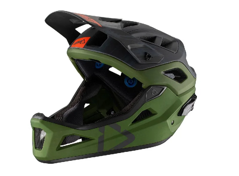 Bicycle helmet wind resistant-Leatt DBX 3.0 Enduro V19.1 Full Face Helmet - Forest