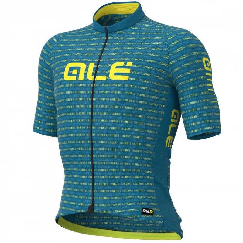 cycling clothing with top airflow-Maglia Ale PR-R Road - Blu