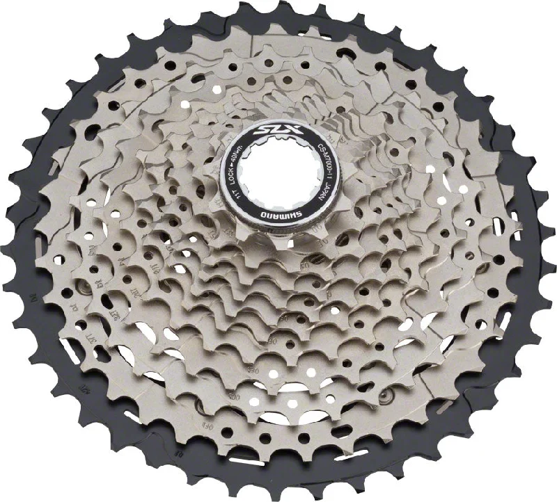 Folding bike wheel spoke-Shimano SLX CS-M7000 Cassette - 11 Speed 11-42t Silver/Black