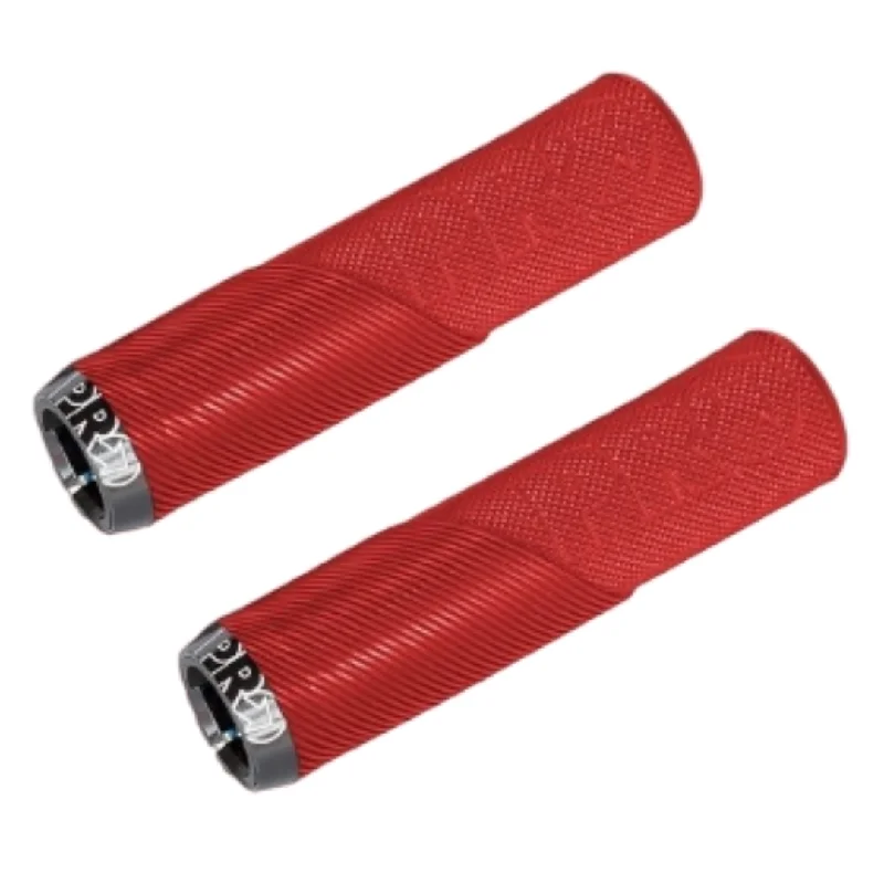 ergonomic road bike grips-Pro Lock On Trail Grips - Red