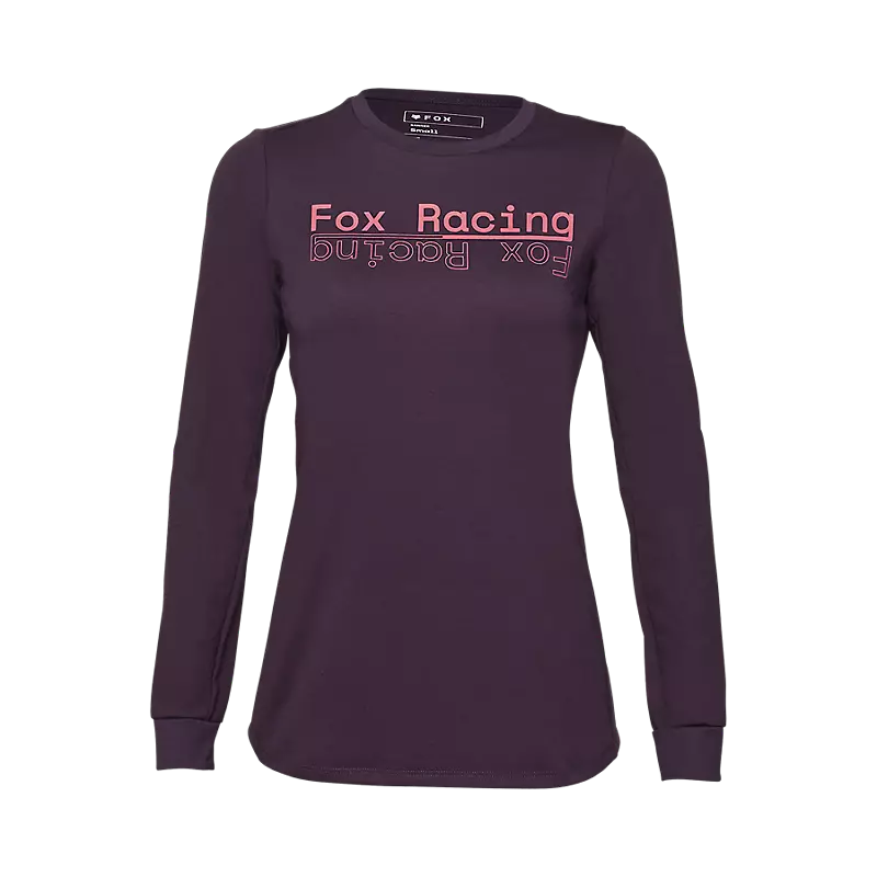 cycling clothing for low budgets-Fox Racing Ranger Dri Release Mid Long Sleeve MTB Jersey - Womens - Dark Purple