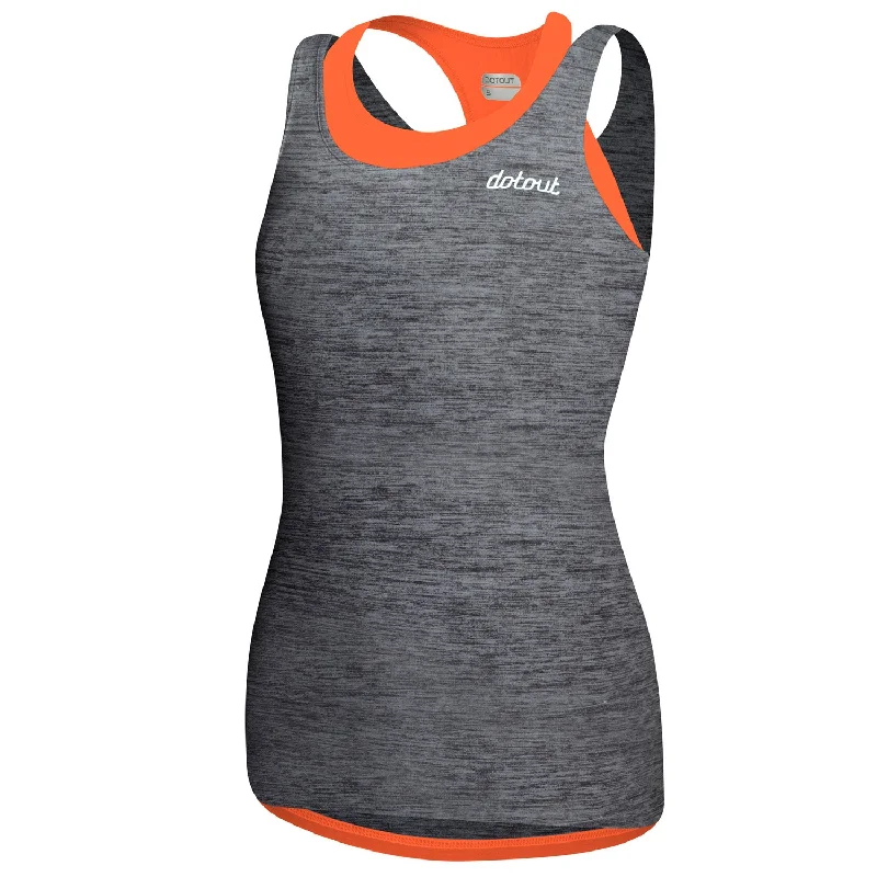 cycling clothing for cold climates-Maglia donna senza maniche Dotout Elite - Grigio