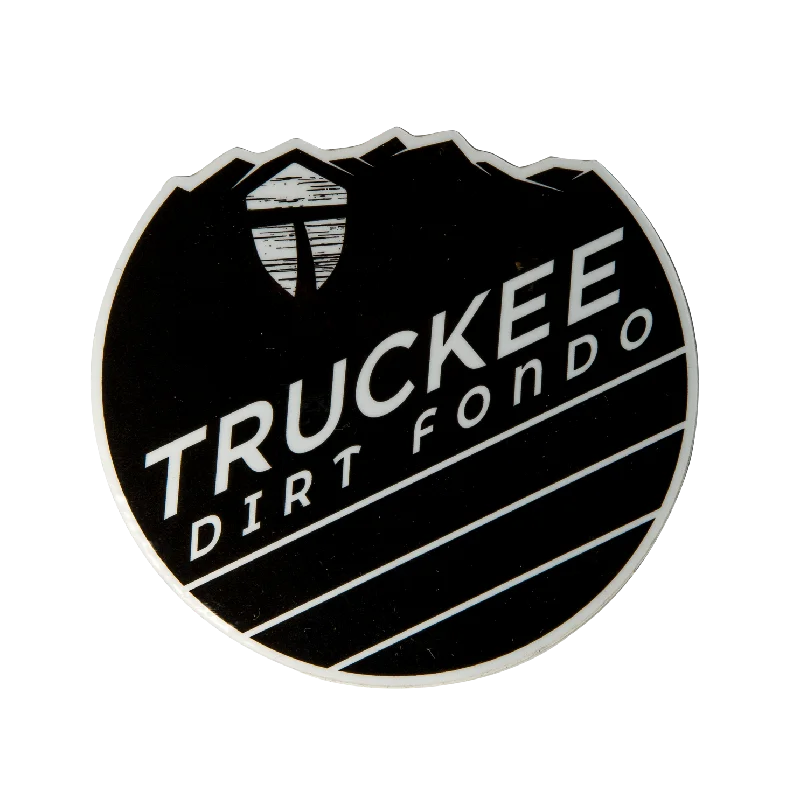 Bicycle chainring-Truckee Dirt Fondo Vinyl Sticker (2020 Edition) 3" - Black & White