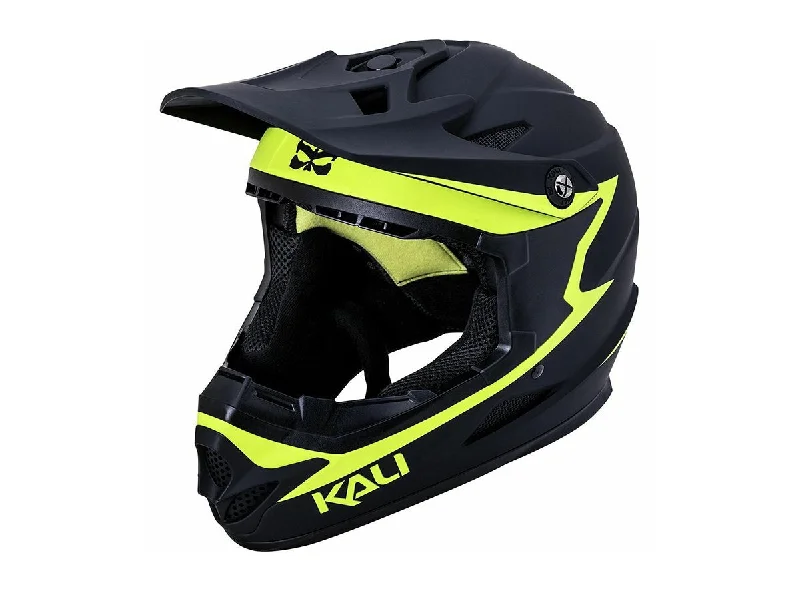 Bicycle helmet modern-Kali Zoka Full Face Helmet - Rekoning - Youth - Matt Black-Fluo Yellow