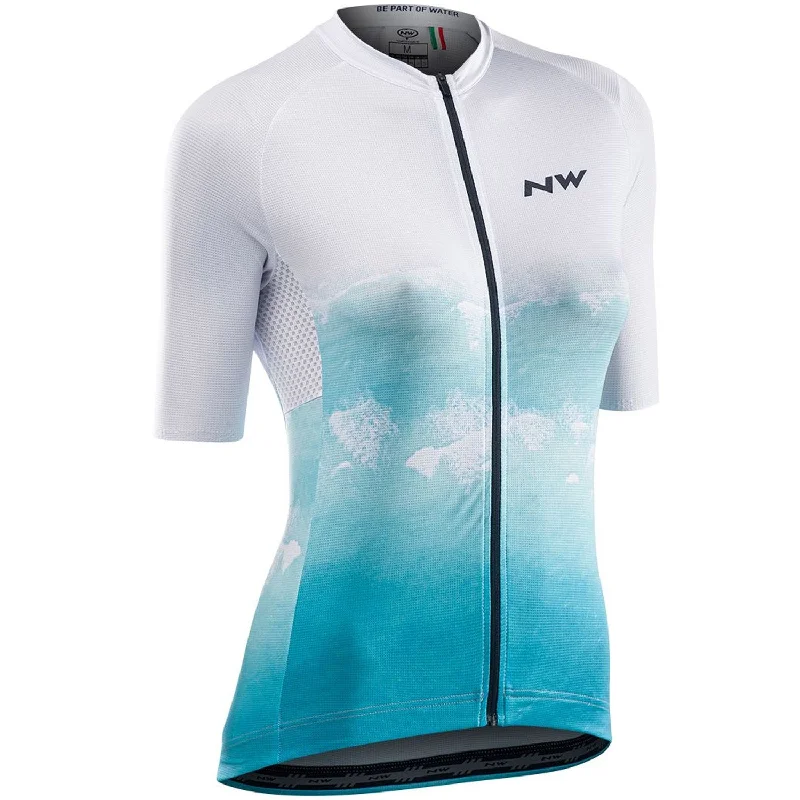 cycling clothing for mixed terrain-Maglia donna Northwave Water - Bianco