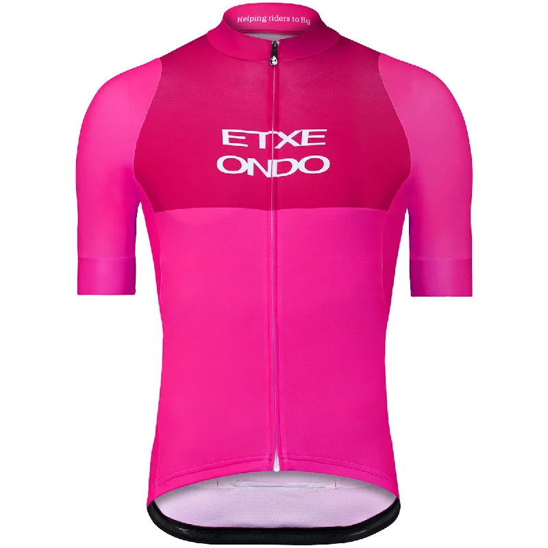 cycling clothing with loud designs-Maglia Etxeondo On Training - Rosa