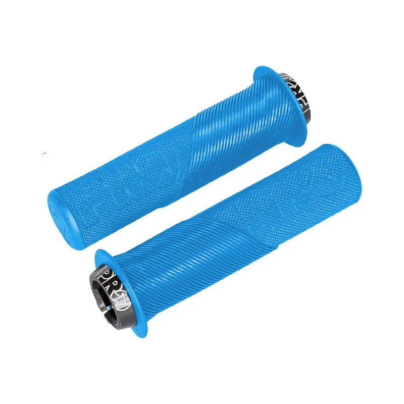 soft mountain bike grips-Pro Lock On Trail Grips - Flange - Blue