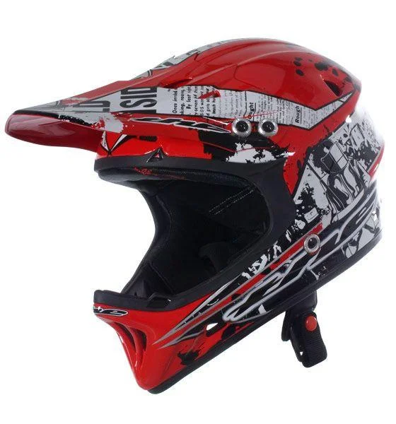 Bicycle helmet tight fit-THE T2 Composite Full Face Helmet - Riot